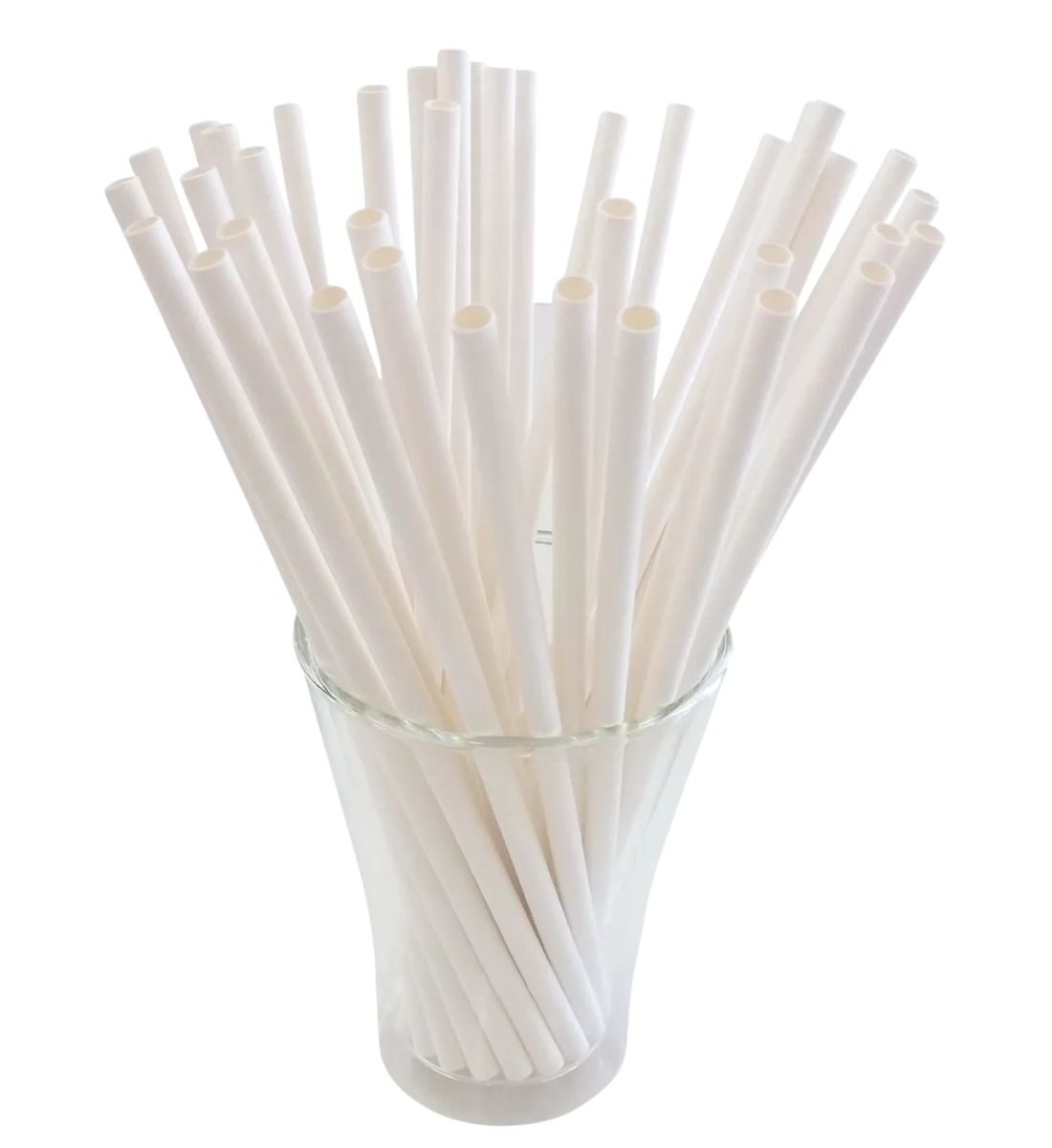 Papír szívószál fehér 8 mm átmérővel praktikus használatra