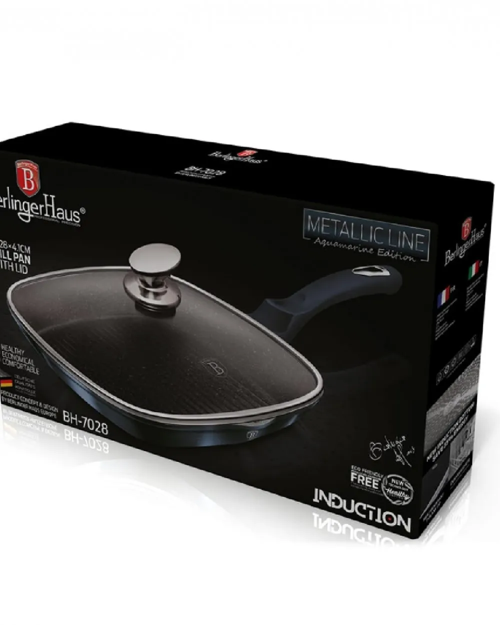 Berlinger Haus grill serpenyő fedővel -kék - Image 2