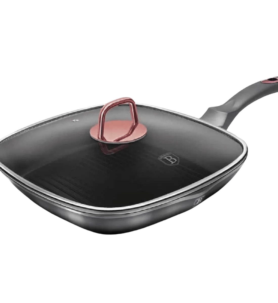 Berlinger Haus grill serpenyő szürke tapadásmentes sütéshez és grillezéshez