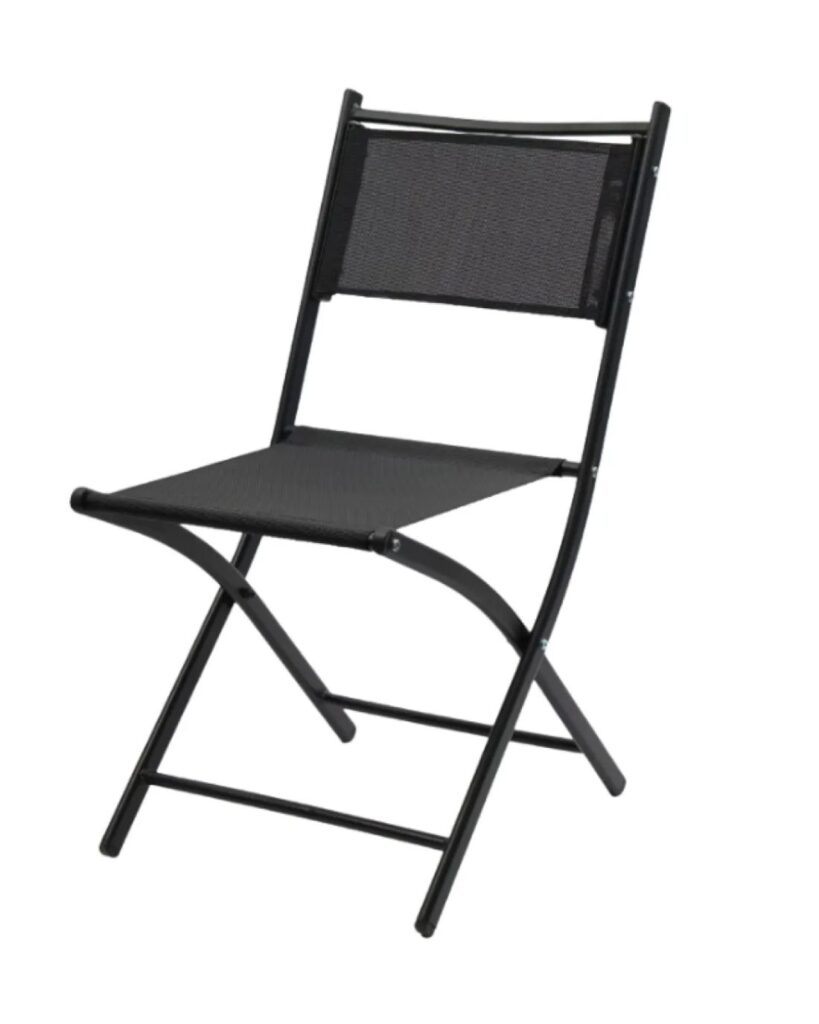 Fekete kerti szék strapabíró polipropilén anyagból