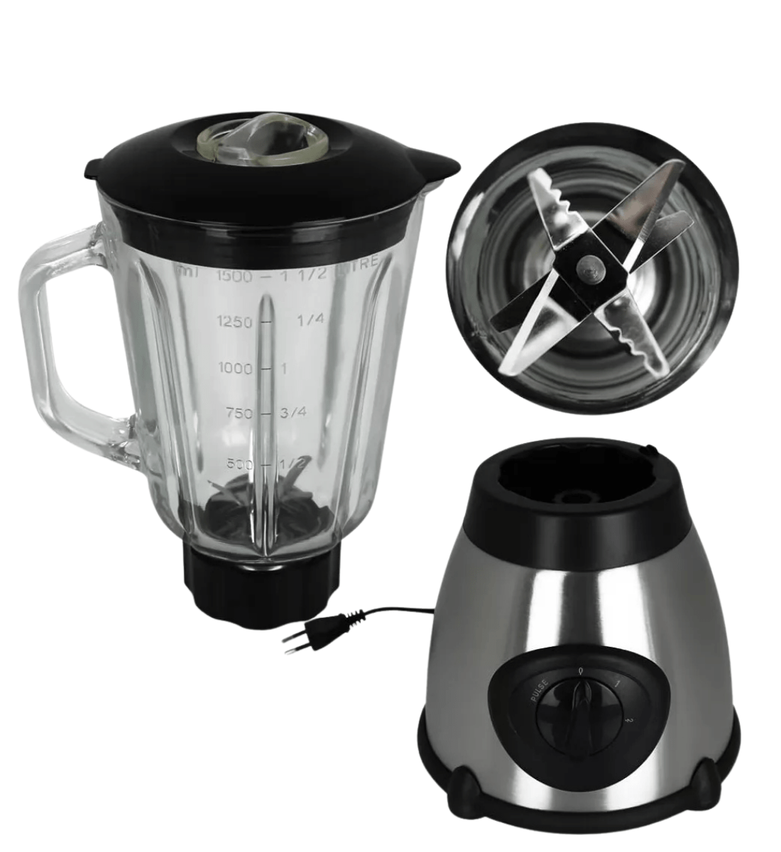 Fekete turmixgép gyors és hatékony turmixolás