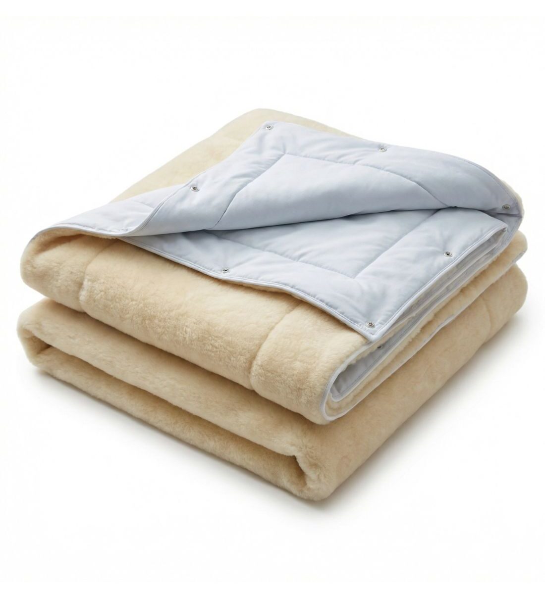 Gyapjú négy évszakos takaró, patentokkal