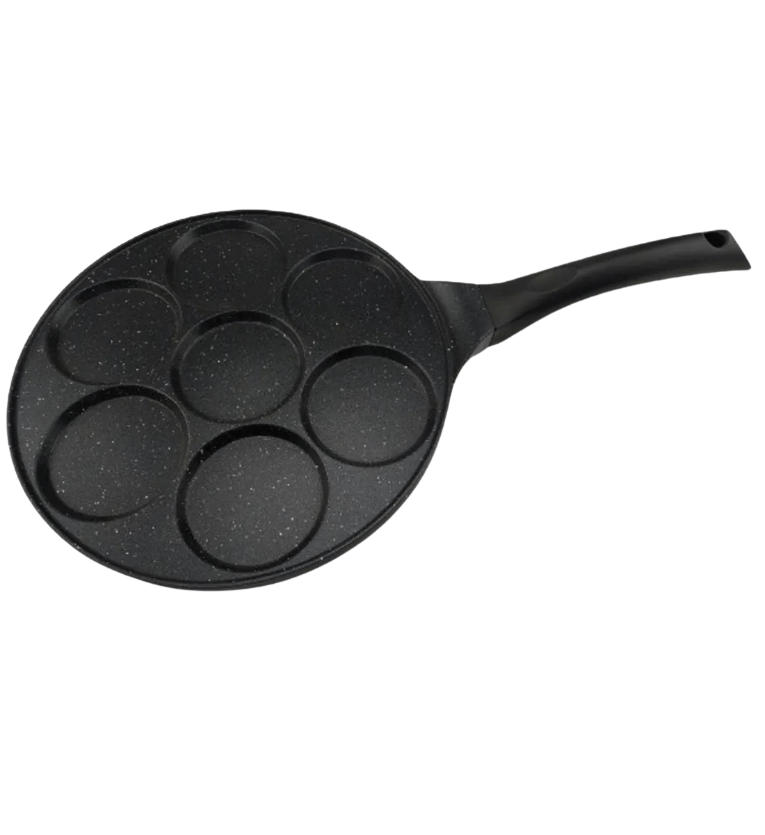 tojás- és palacsintasütő 7 mini körrel tapadásmentes serpenyő